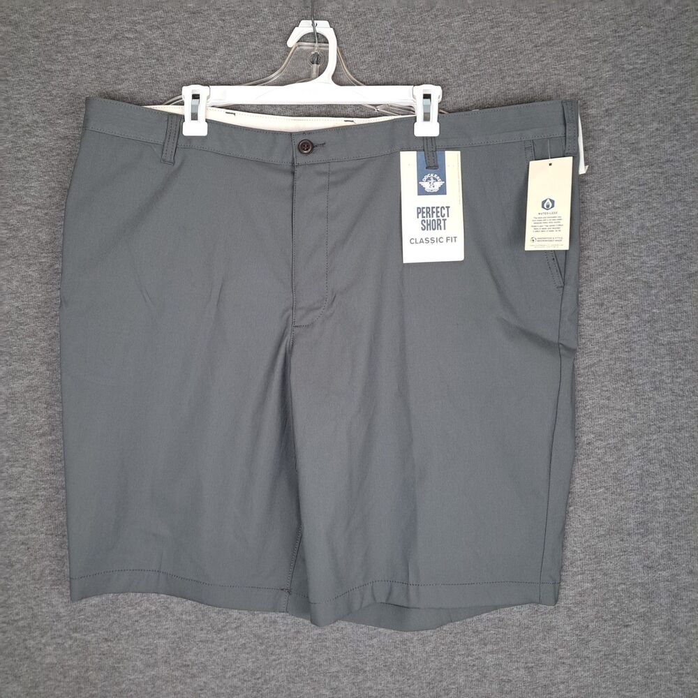 Dockers Shorts Adult 44 Gray Perfect Short Classic Dad Golf Stretch Security Men
